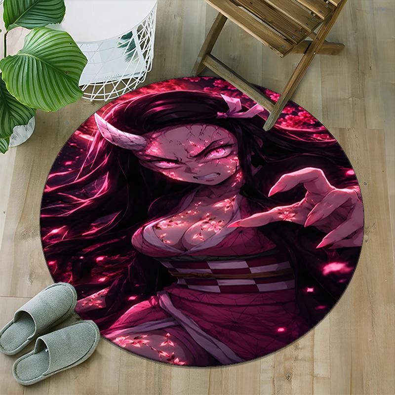 1pc nezouko  Carpet, Round Rug, Comfortable, Suitable for Entryways, Living Rooms, Office, And Bedrooms, Christmas Decoration