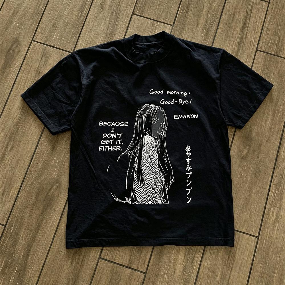 2026 Summer New Arrivals Comic Book Style Loose Fit Y2k Style Crew Neck Design Casual Fashionable Trendy Street Style