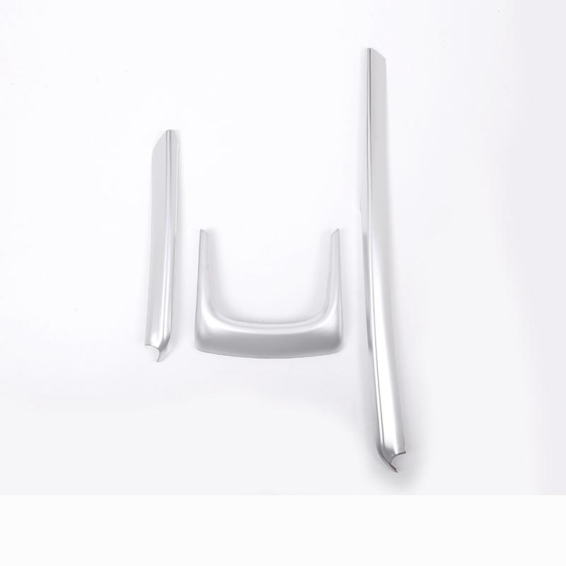 3pcs ABS For BMW X1 F48 2016- Car Armrest Box Side Decoration Strips Trim Accessories