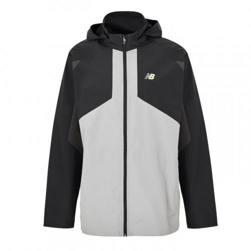 New Balance Mens Balance Colour Block Woven Regular Long-Sleeved Hooded Jacket