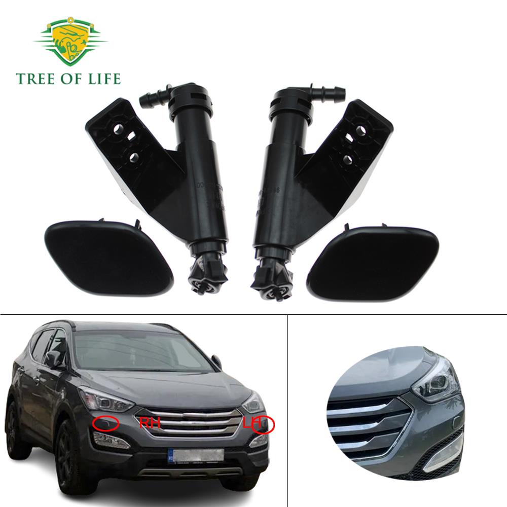 For Hyundai Santa Fe 2013 2014 2015 2016 Front Bumper HeadLight Washer Spray Nozzle Cleaning Pump Actuator Cover Cap 98671B8000