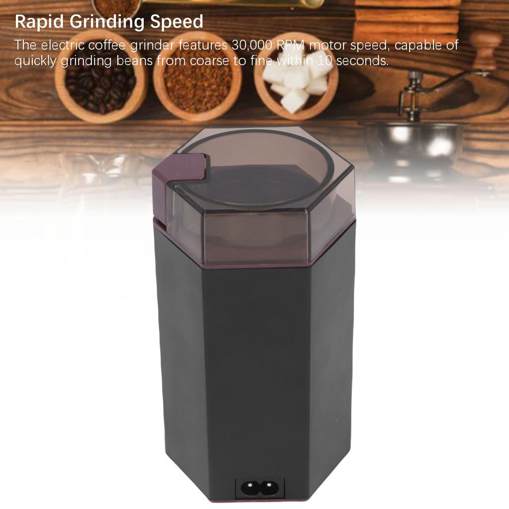 Elektryczny Młynek do Kawy 150W 30000RPM Przezroczysta Pokrywka Elektryczny Młynek do Kawy Ziarnistej ze Szczoteczką do Czyszczenia do Domu