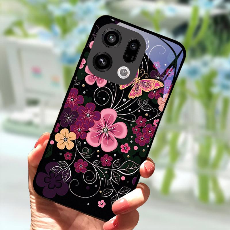 Case For OPPO Find X9 X9Pro X8 Pro X8S X8 Ultra Hard Cover Tempered Glass Protective Shell For OPPO FindX9 FindX8 Phone Bags