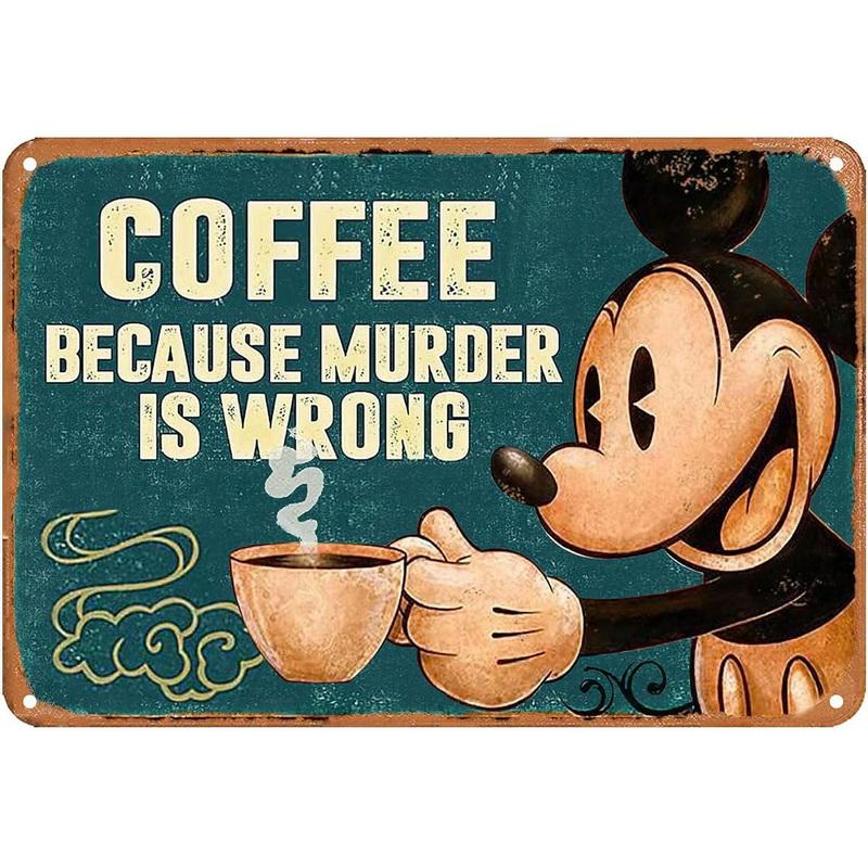 Vintage Metal Tin Signs Wall Art Decor Metal Signs Retro Funny Coffee Bar Signs Home Garden Restaurant Cafe Office Shop Bar Club