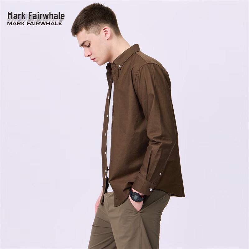 Mark Fairwhale Men s Pure Cotton Lapel Long-Sleeve Shirt M