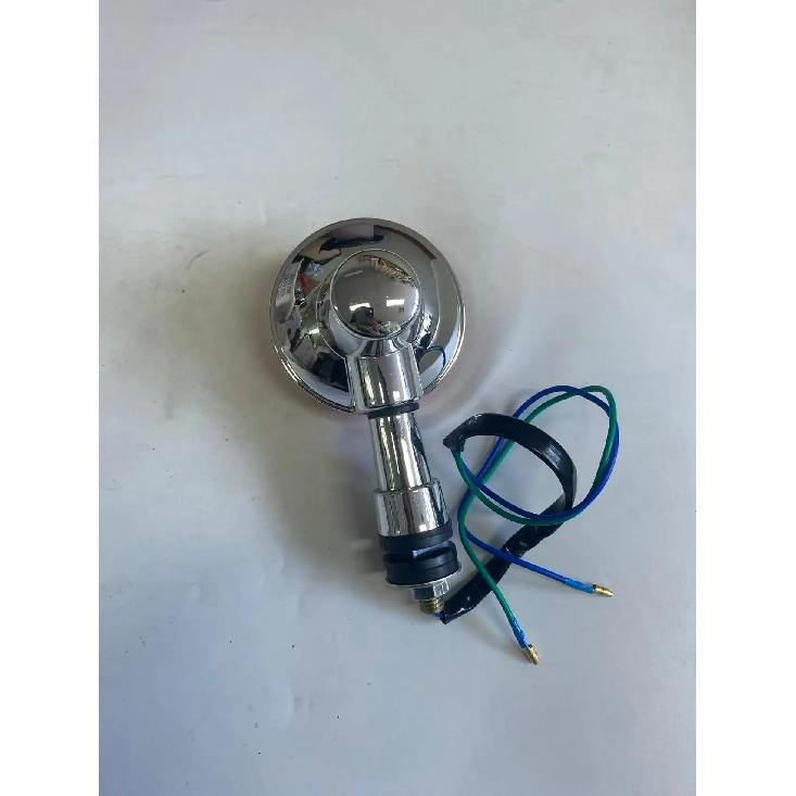 Motorcycle Turn Signal Indicator Light for GN125 125cc Amber Blinker Lamp with Chrome Housing