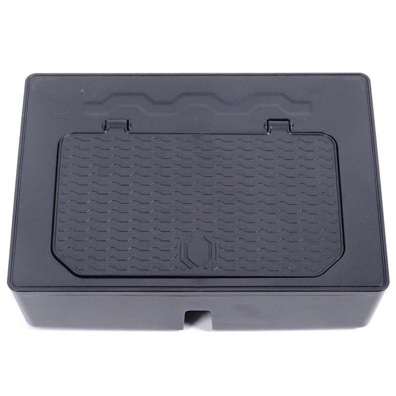 For Mitsubishi L200/Triton 2024 2025 Center Console Armrest hidden Storage Box Organizer Accessories Tidying Black