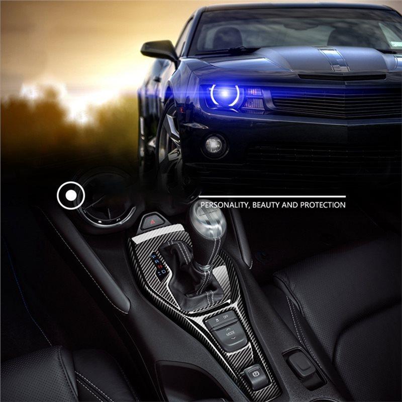 Precise Dry Carbon Fiber Trim Cover For Camaro 2016-2023 Car AT Gear Shift Panel Cover Parts