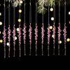 12Pcs Clear Acrylic Icicle Shape Pendant Christmas Tree Hanging Decorations For Holiday Tree and Store Window Display