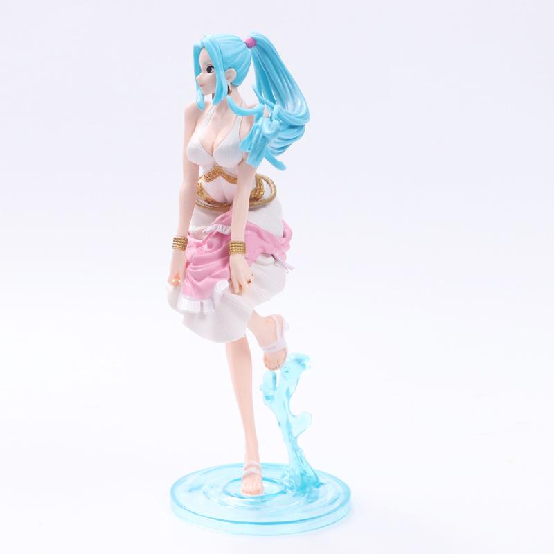 Girl Nefeltari Vivi Princess Blue Long Haired Dress Ver. PVC Action Figures  Vivi Nami Luffy Collectibles Model Toys