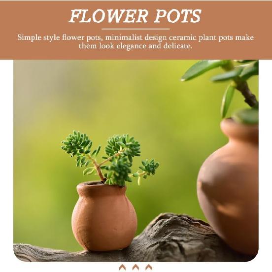 HANABASS 12 Pcs Mini Terracotta Pots 1.5 Inch Small Succulent Clay Pots for Plants Ideal for Home Decor, Craft Projects, and Party Favors, Desktop