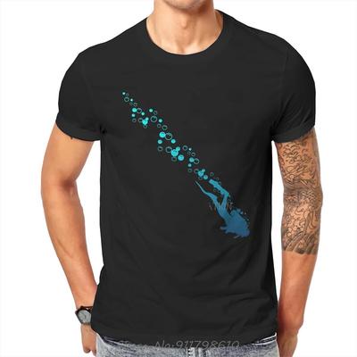 Kék Búvár Vicces Póló Búvárkodás Scuba Búvárkodás Szövet Klasszikus Póló Férfi Felsők Egyéniség Túlméretezett Fitness Unisex Póló Pólók