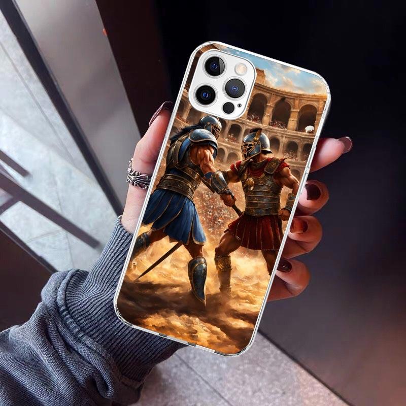 Roman Colosseum Phone Case For iPhone 17 Air 11 13 Mini 14 15 Plus 16 12 Pro Max 16E SE 7 8 Pattern Soft TPU Back Cover 13 12 M