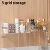 1Pcs Suction Cup Storage Box Bathroom Non Perforated Wall Mounted Organizing And Storage Box Transparent