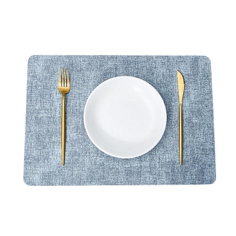 Dual-Sided Luxury Leather Placemat - Nordic Minimalist Design, High-end Waterproof & Heat-resistant Table Mat for Western Dining.