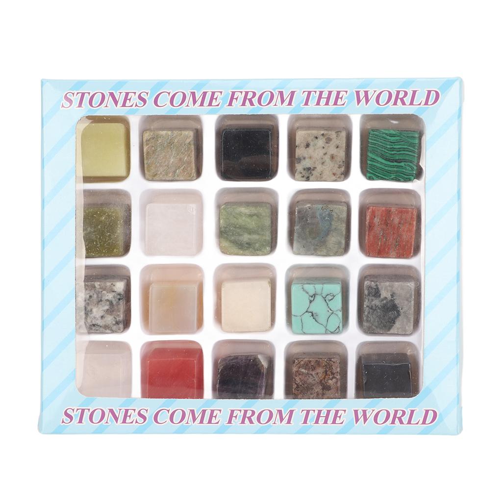 20PCS Crystal Stone Set Tumbled Polished Healing Chakra Stone Set for Meditation Yoga Witchcraft