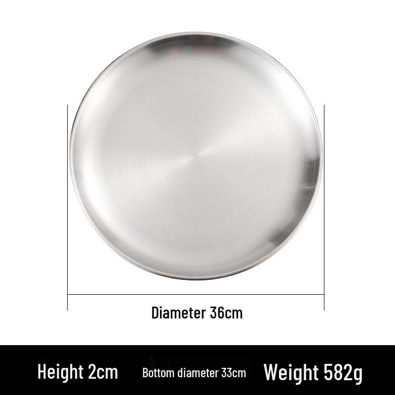 Korean Style Stainless Steel Round BBQ Plate