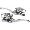 Universal Motorcycle 7/8 Inch 22mm Brake Master Cylinder Clutch Lever Left & Right Set Handlebar Fit for Honda Yamaha Suzuki Kawasaki, 1 Pair Chrome