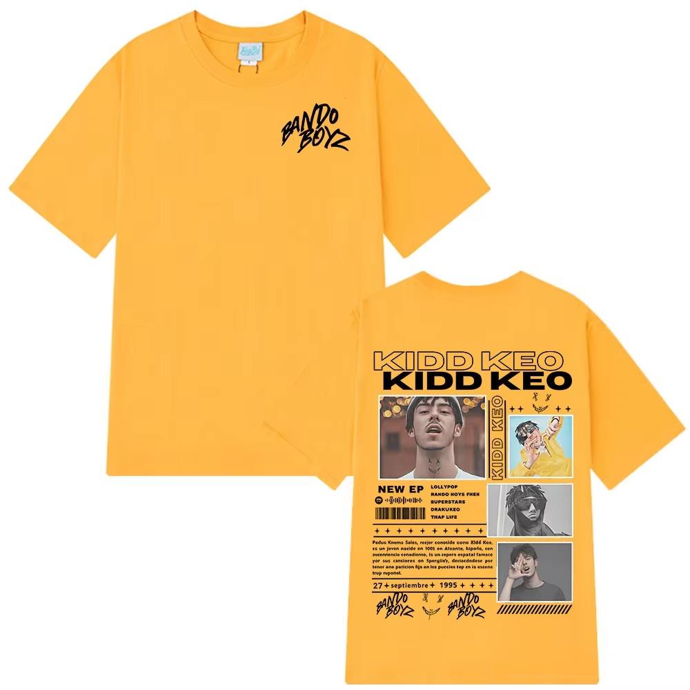 Rapper Kidd Keo Bando Boyz Tour 2025 Merch T-shirts Men's Women Fashion Hip Hop Street T-shirt Casual  Oversized T Shirts