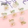 Three-dimensional Flower Charm 10Pcs DIY Pendant Three-Dimensional Simulation Texture Resin