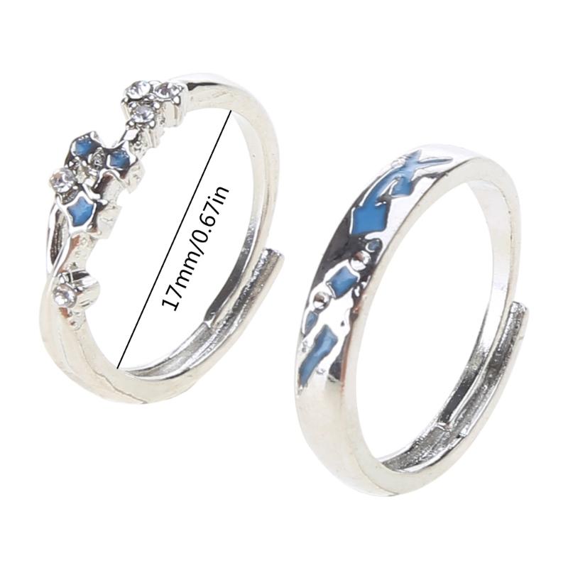 Luxurious Star Finger Rings Stackable Couple Rings Ornament Fashionable Jewelry Elegant Ornaments Minimalist Accessory