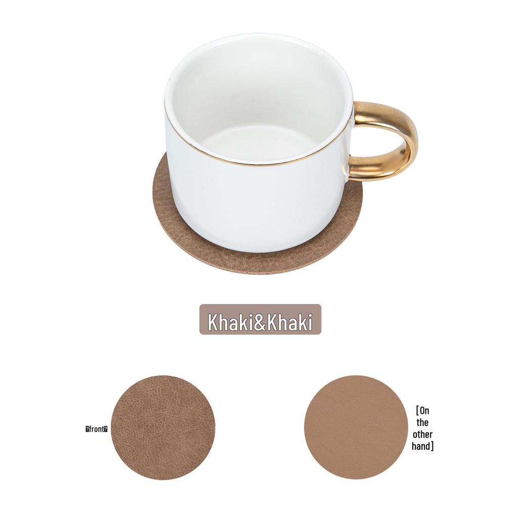 Water Drop Cowhide-Style Double-Sided Placemat: Anti-Scalding Heat Insulation Coaster, Ins Style.