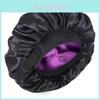 Double Layer Satin Sleep Cap With Adjustable Fit For Comfort And Style
