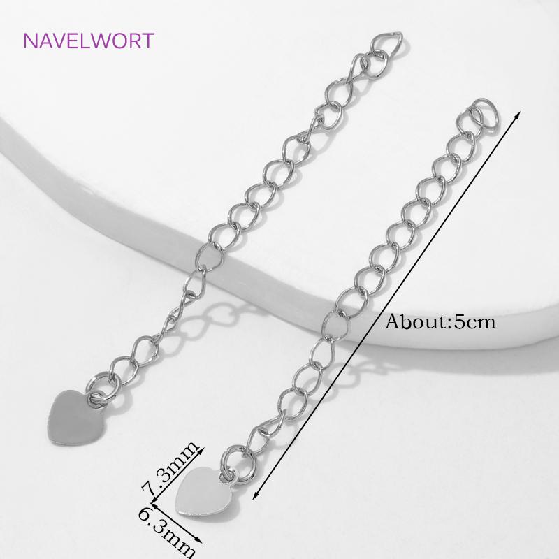 10/20 pcs Extended Tail Chain 18K Gold Plated 5CM Extension Chain,Necklace Extender Accessories,For DIY Jewelry Making Findings 10 Pieces