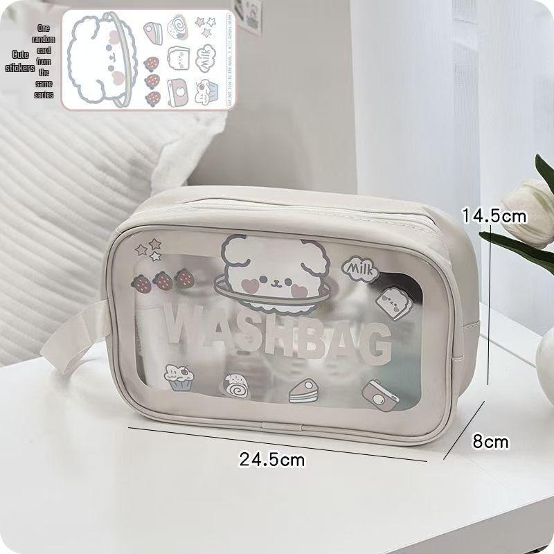 Милая дорожная косметичка: Разделение мокрого/сухого и прозрачное хранение