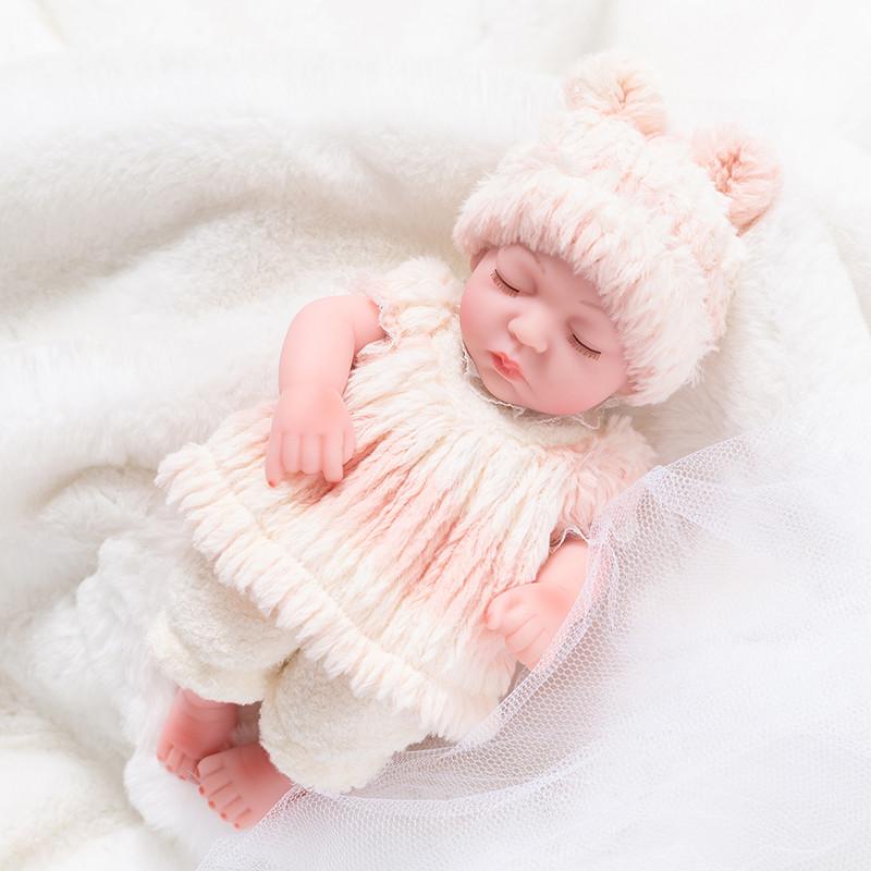 30cm Silicone Reborn Baby Doll - Soft Sleep Companion & Child Role-Playing Toy