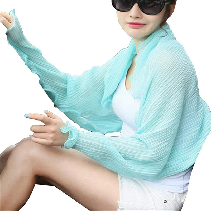Sun Protection Sleeves Fashion Summer Women Arm Sleeves Chiffon Protective Arm Sleeves Driving Sleeve Shawl Scarf Cool