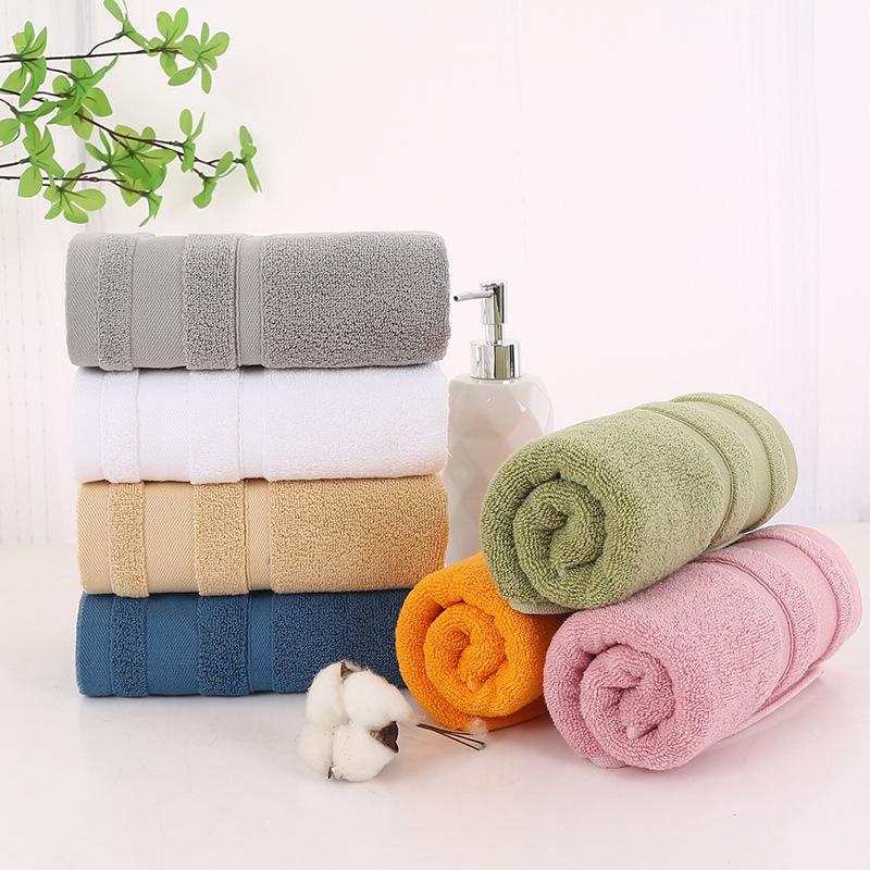 Pure Cotton Towel Plain Double Satin Face Wash Household Soft Dark Face Towel Men and Women Soft 32 Strands Towel