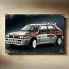F1Lancia Intergrale Martini Racing Car Poster Metallico Segno Dimensione