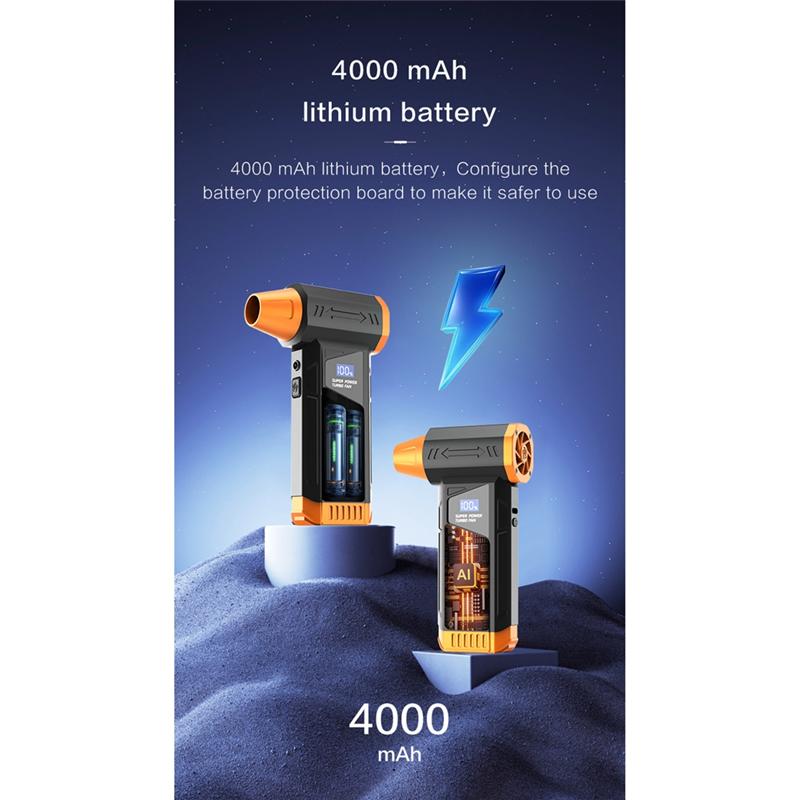 Powerful Turbo Air Blower Violent Fan Portable Snow Blower Brushless Motor Turbo Air Blower