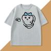 Hachiware On The Toilet Tshirt for Unisex Women Funny Cotton Short Sleeve Round Neck Tshirt Humor T Shirt Loose Casual Clothes