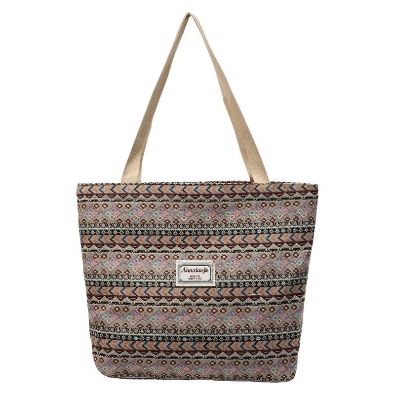 Large-capacity Ethnic-style Bag, Women's Fashionable Tote Bag, Student Single-shoulder Class Commuting Bag