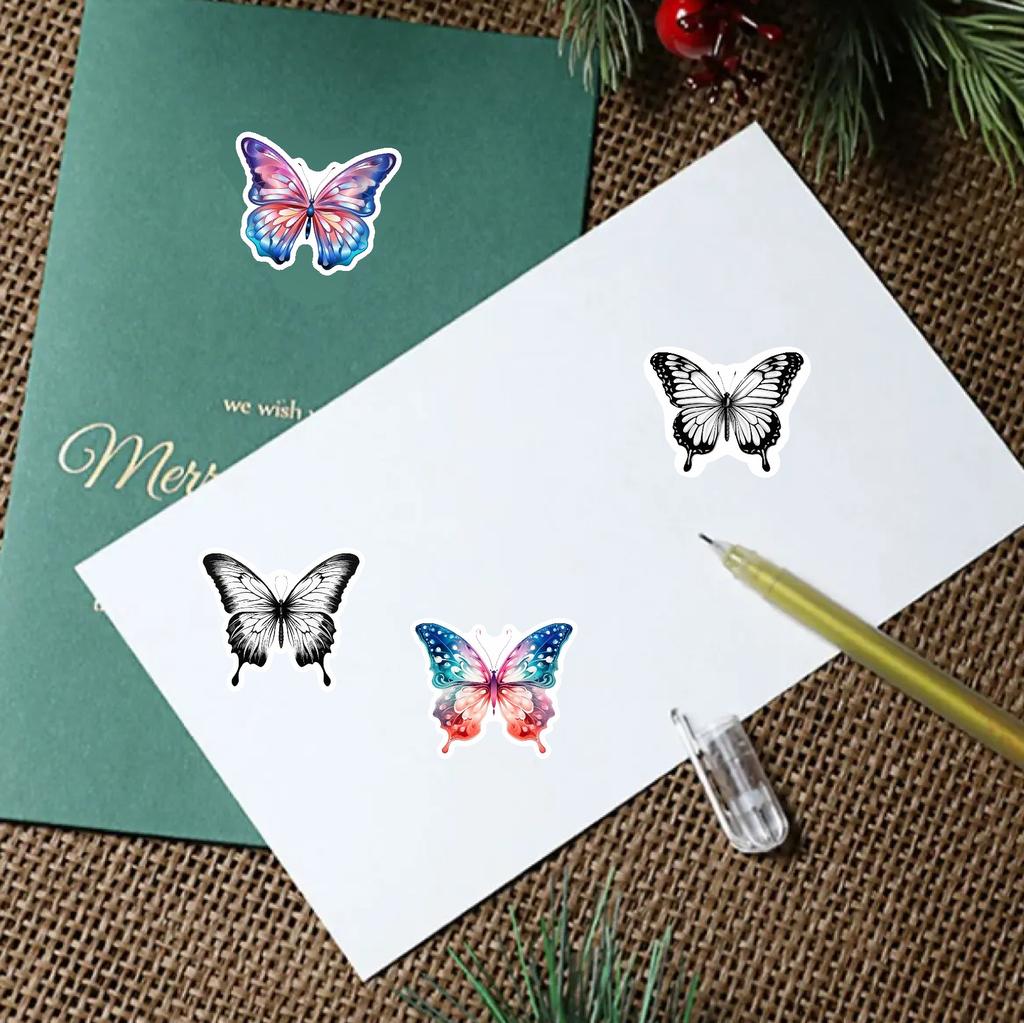 Stickers Butterflies 500 High Stickers Aesthetics Exquisite Colorful Patterns Decorative Envelopes Gift Packaging Sealing Stickers
