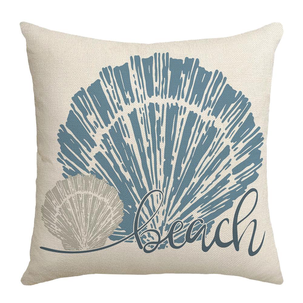 New Spring and Summer Pillow Case Small Fresh Modern Simple Plant Ocean Shell Home Pillow Case