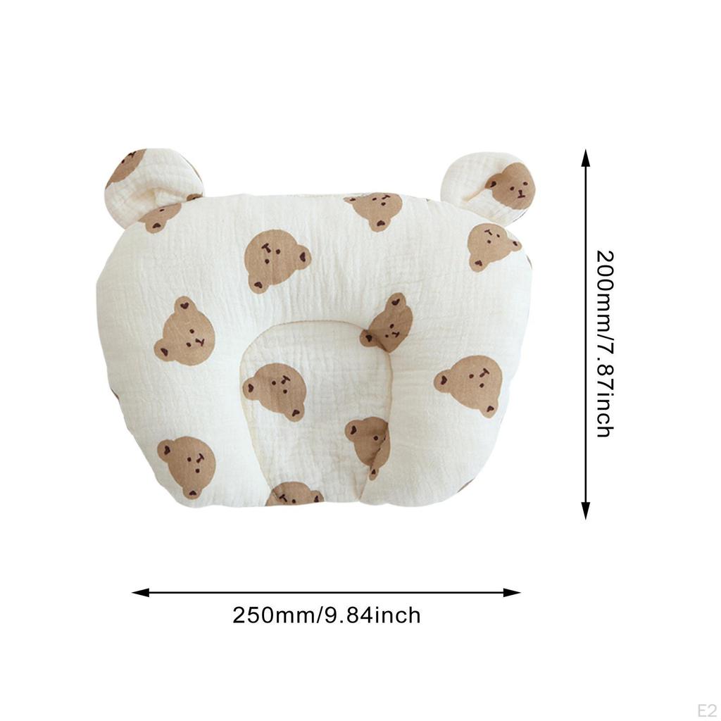 Newborn Pillow Portable Head Shaping Cartoon Comfortable Neck Support Bear