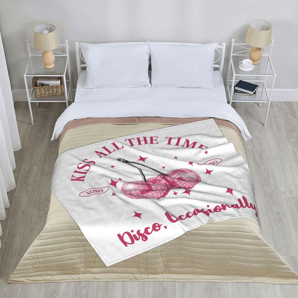 Harrys Styles Kiss All The Time Disco Occasionally Blanket Fleece Textile Decor Soft Throw Blanket for Sofa Couch Bedding Throws