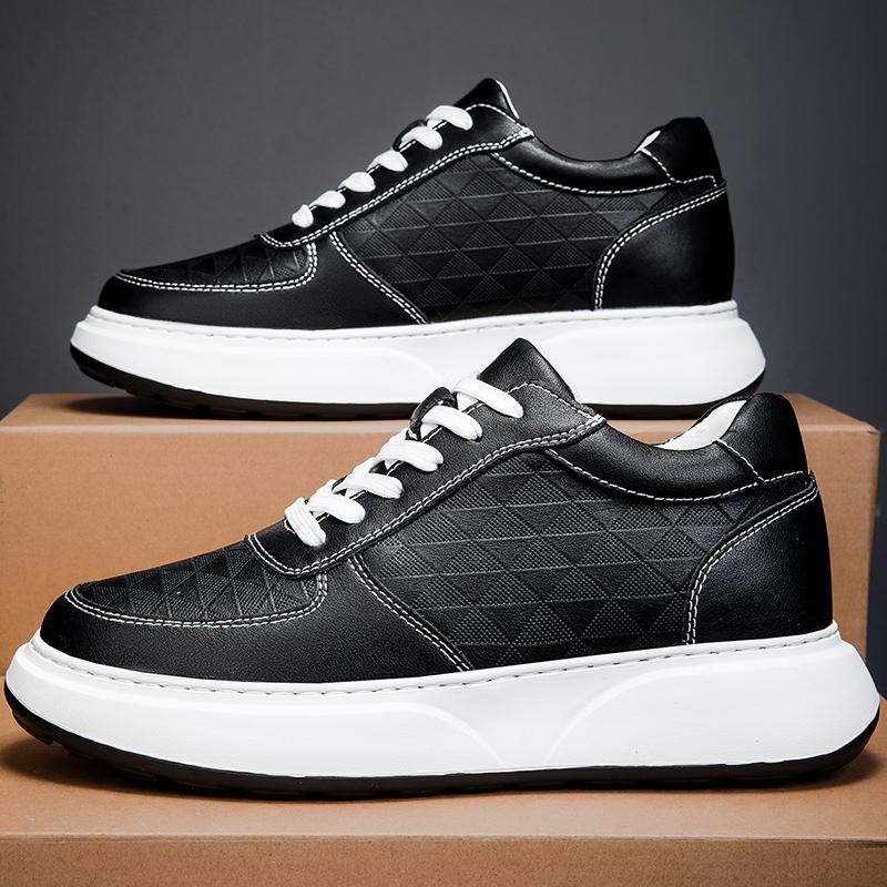 Mode Echtes Leder Herren Freizeitschuhe Allround Trekkingschuhe Schnürschuhe Freizeitspaziergang Reiseschuhe Männlich Skateboard-Schuhe Sneakers