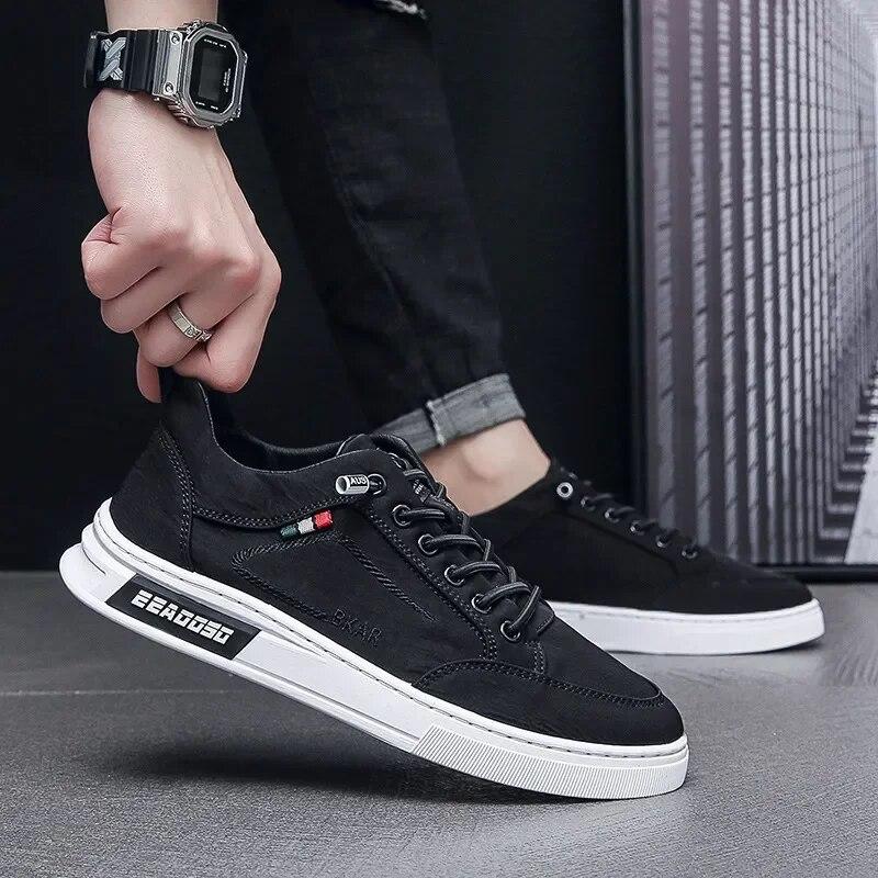 Pánske ležérne tenisky šnurovacie trendy originálne ležérne ploché topánky pre mužov letné pohodlné plátené topánky Tenis Masculino