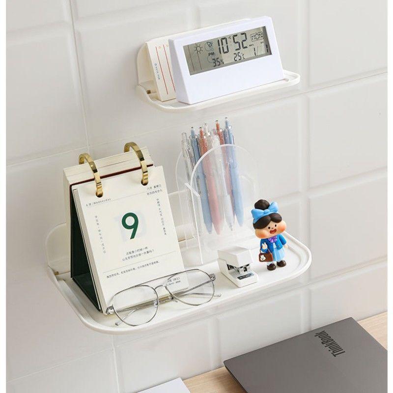 Foldable Storage Rack Wall-mounted Folding Board Bathroom Storage Clothes Toilet Storage Wall-mounted Punch-free Rack