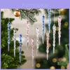 Christmas Acrylic Snowflake Hanging Ornaments For Tree Decor With Clear Pink And Blue Styles