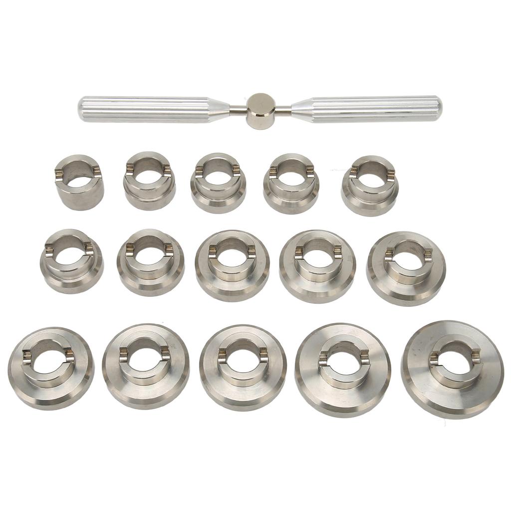 15 Dies Watch Back Cover Opener Kit Different Sizes Stainless Steel Watch Back Cover Removal Repair