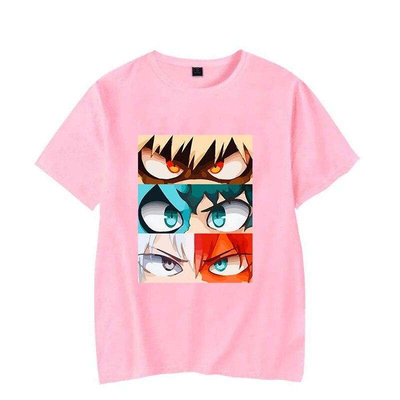 Hot Deku Bakugou Katsuki Todoroki Shoto Printed T-shirts for Women Unisex Summer Tee Shirt Anime Casual Short Sleeve Tops
