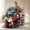 Abstract Geometric Throw Soft Flannel AC Blanket Lightweight Summer Nap Throw Cozy  Blanket for Sofa Bed Travel Home