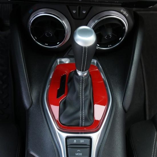Inner Gear Shift Panel Trim Decor Cover for Chevrolet Camaro 17+ Accessories Red