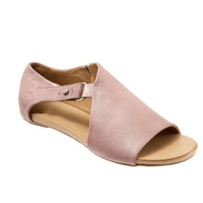 Fashion Women Gladiator Sandals For Summer Beach Open Toe Leather Shoes**