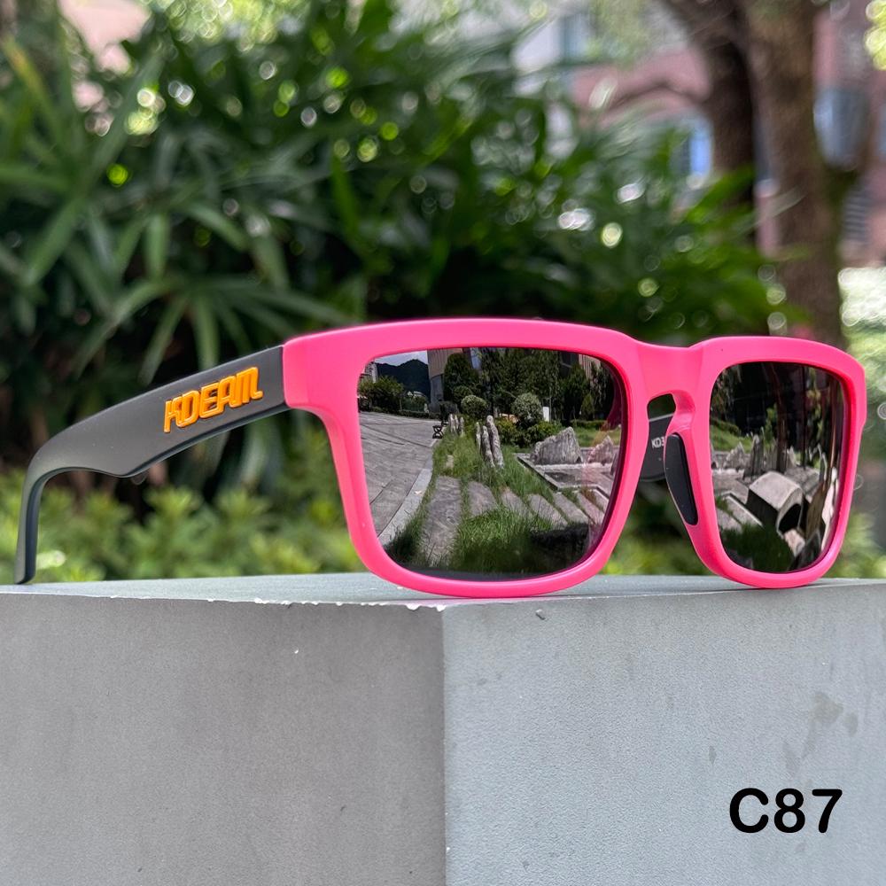 New Color KDEAM Brand Design Men Square Polarized Sunglasses Fashion Women Shades Travel Sun Glasses Reflective Coating Lens